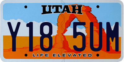 UT license plate Y185UM