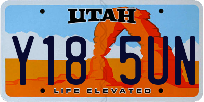 UT license plate Y185UN
