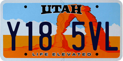 UT license plate Y185VL