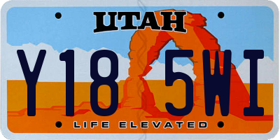 UT license plate Y185WI
