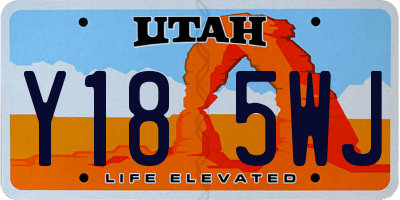 UT license plate Y185WJ
