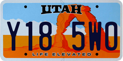 UT license plate Y185WO