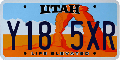 UT license plate Y185XR