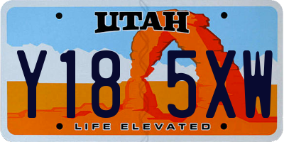 UT license plate Y185XW