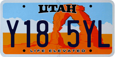 UT license plate Y185YL