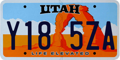 UT license plate Y185ZA