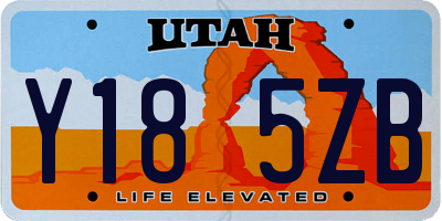 UT license plate Y185ZB