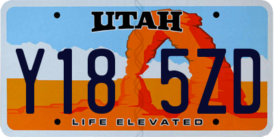 UT license plate Y185ZD