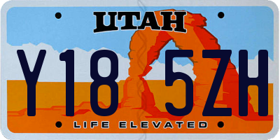 UT license plate Y185ZH