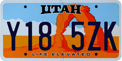 UT license plate Y185ZK