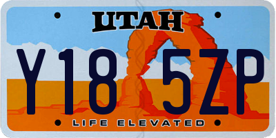UT license plate Y185ZP