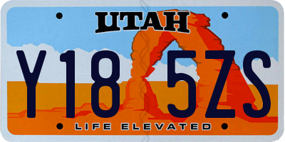 UT license plate Y185ZS