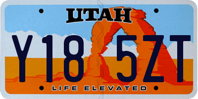 UT license plate Y185ZT