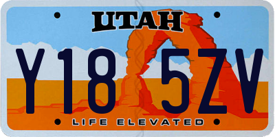 UT license plate Y185ZV