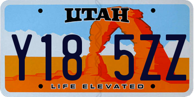 UT license plate Y185ZZ