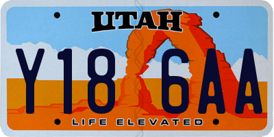 UT license plate Y186AA
