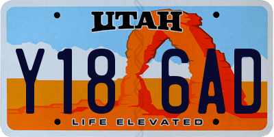 UT license plate Y186AD