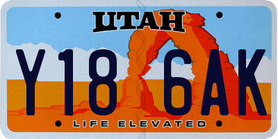 UT license plate Y186AK