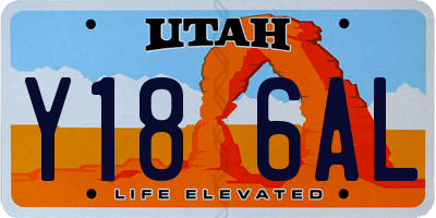 UT license plate Y186AL