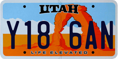 UT license plate Y186AN