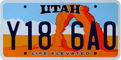 UT license plate Y186AO