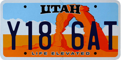 UT license plate Y186AT