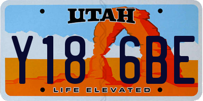 UT license plate Y186BE