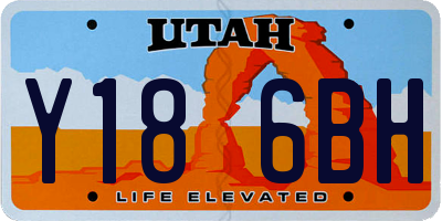 UT license plate Y186BH
