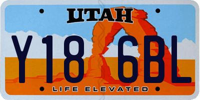 UT license plate Y186BL