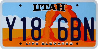 UT license plate Y186BN