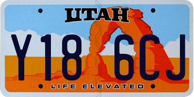 UT license plate Y186CJ
