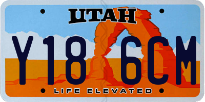 UT license plate Y186CM