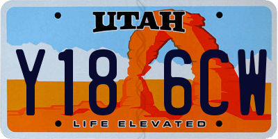 UT license plate Y186CW