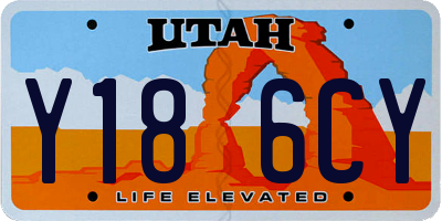 UT license plate Y186CY