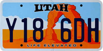 UT license plate Y186DH