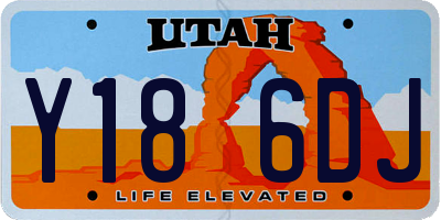 UT license plate Y186DJ