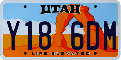 UT license plate Y186DM