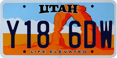 UT license plate Y186DW