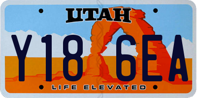 UT license plate Y186EA
