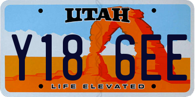 UT license plate Y186EE