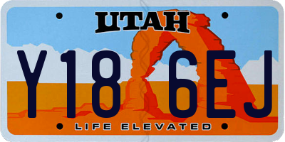 UT license plate Y186EJ