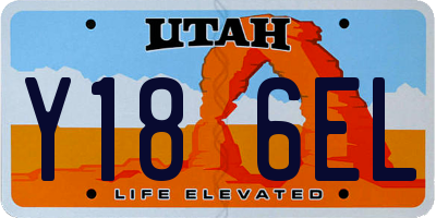 UT license plate Y186EL
