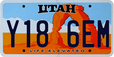 UT license plate Y186EM