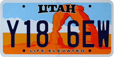 UT license plate Y186EW