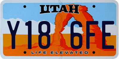 UT license plate Y186FE