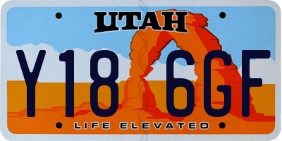 UT license plate Y186GF