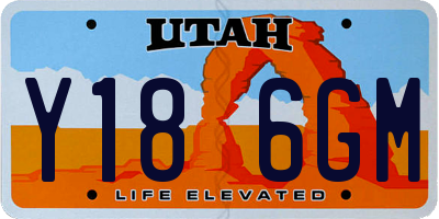 UT license plate Y186GM