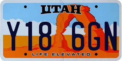 UT license plate Y186GN