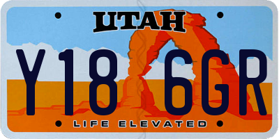 UT license plate Y186GR