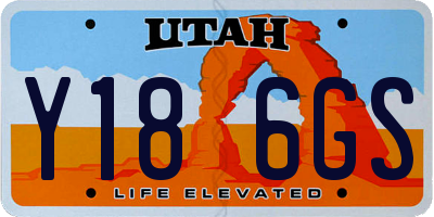 UT license plate Y186GS